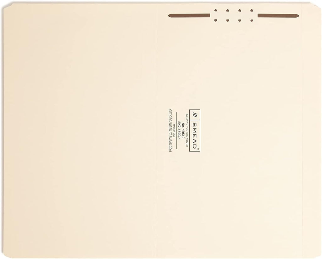 Smead Fastener File Folder, 1 Fastener, Reinforced Straight-Cut Tab, Legal Size - Image 3
