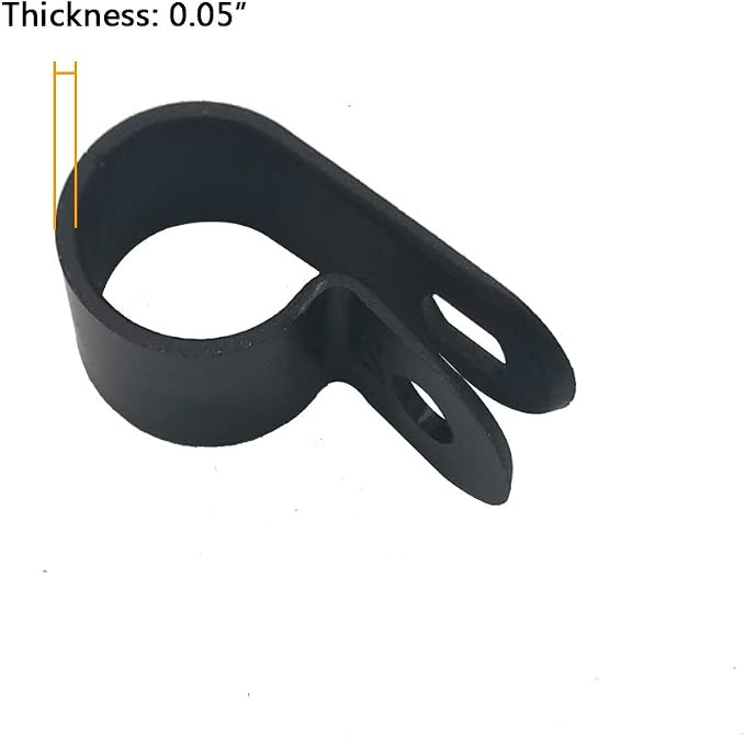 Cable Clamp R-Type Cable Clip Wire Clamp 1/2" Nylon Screw Mounting Cord - Image 4