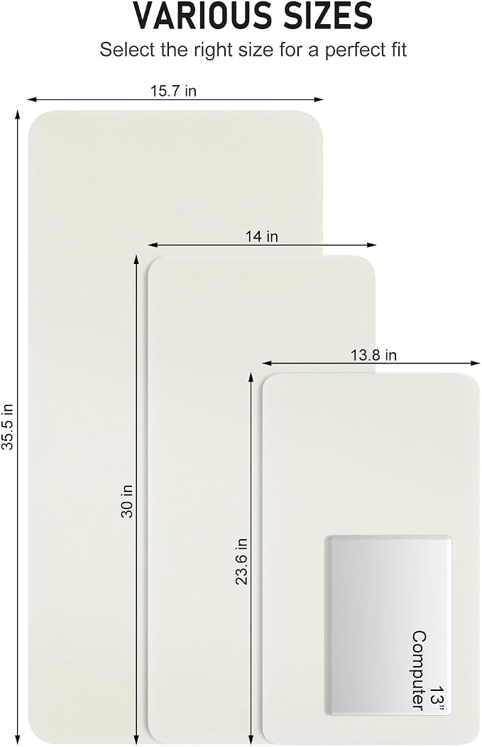 Desk Pad, 23.6" x 13.8" PU Leather Non-Slip Desk Mat Large Mouse Pad - Image 6