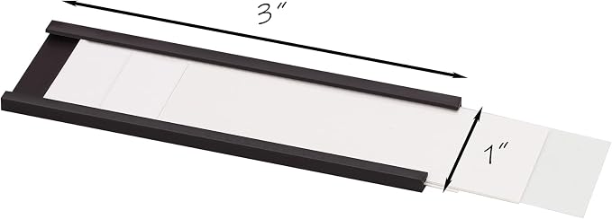 Realth C Channel Magnetic Label Holders 50 Pack 1'' x 3'' - Image 2