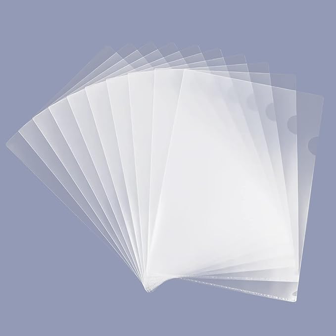 Clear Document Folder Copy Safe Project Pockets fits 8.5x11 Letter Size US Paper by GOMRQING