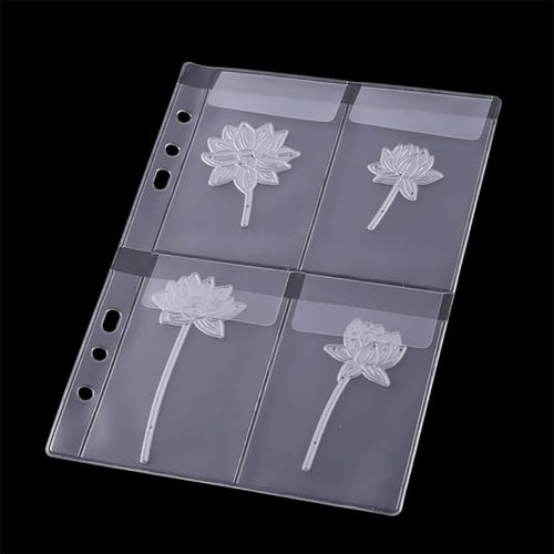 10 Pack A5 Size Plastic Binder Pockets, 6 Holes Waterproof PVC Folders Loose - Image 2