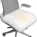 LLB Sheepskin Chair Cushion Non-Slip Back Square Genuine Fur Chair Cover Silky by LLB