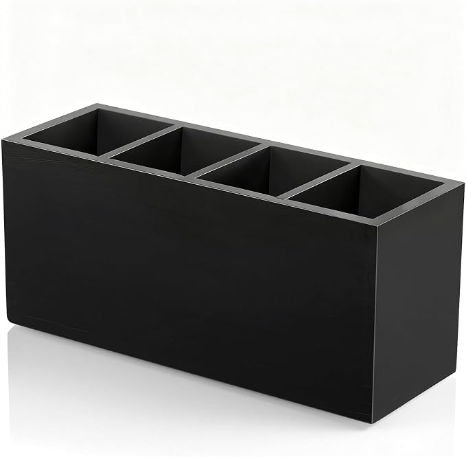 Bivvclaz Pencil Pen Holder for Desk, Wooden Office Desk Organizers and by Bivvclaz