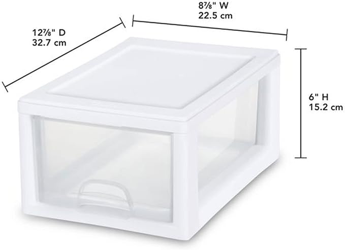 Sterilite 12-Pack 6 Quart Stacking Drawer, Accessories, Craft Supplies - Image 3