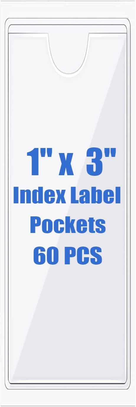 Origin-Joy 60 PCS Self Adhesive Index Card Pockets by Origin-Joy