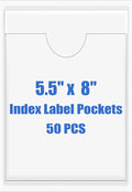 Origin-Joy 50 PCS Self-Adhesive Index Label Pockets by Origin-Joy