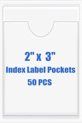 Origin-Joy 50 PCS Self-Adhesive Index Label Pockets by Origin-Joy