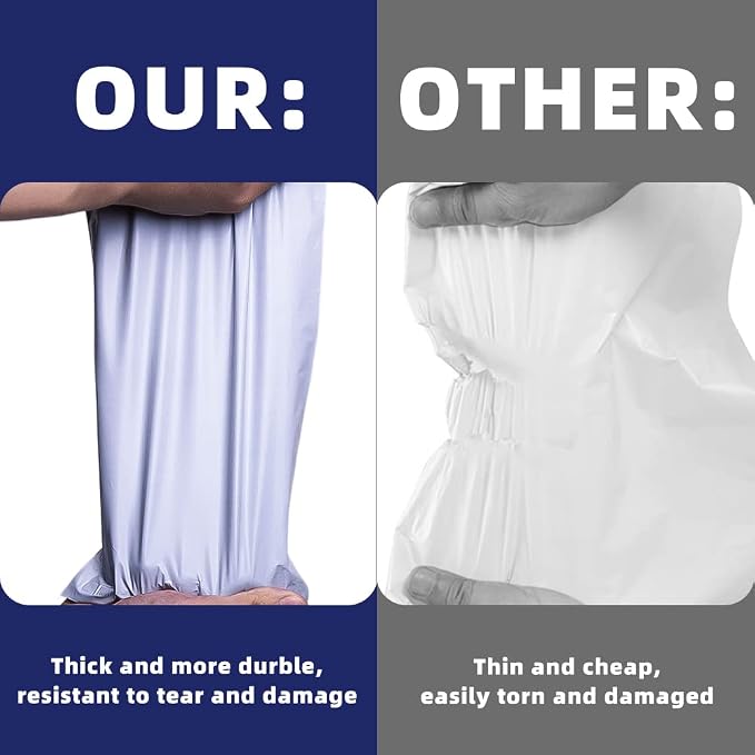 POLYSELLS 1000 pcs 9x12 Inch White Poly Mailers Shipping Envelopes, Strong - Image 5