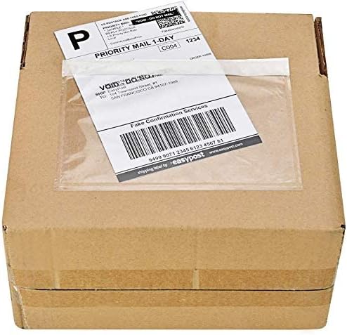 Coopaty 6" x 9" Adhesive Packing List Envelopes Clear Plastic Mailing Shipping - Image 3