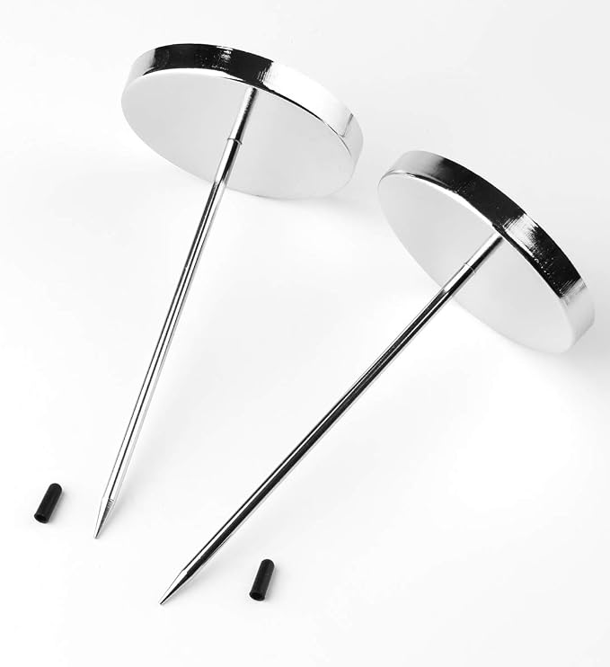 4pcs Desk Receipt Holder Bill Fork Receipt Spike Stick Silver Restaurant Check - Image 5
