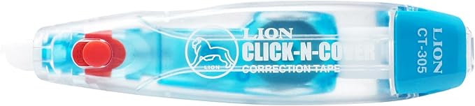 LION CLICK-N-COVER Refillable Correction Tape, Retractable Tip, 1/5" wide and - Image 5