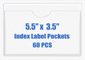 Origin-Joy 60 PCS Self Adhesive Index Card Pockets by Origin-Joy