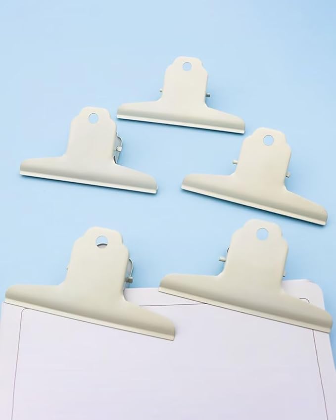 2PCS Extra Large Binder Clips Metal Bulldog Clips Large Paper Clamps Holder - Image 2