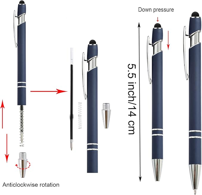 PASISIBICK 12 Pieces Blue Ballpoint Pen - Image 5