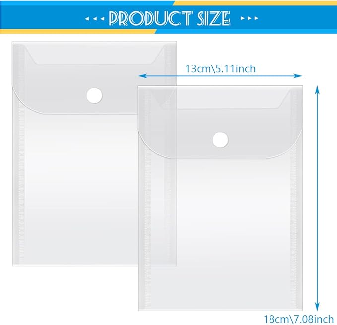 Vmiapxo 40 Pack Stamp and Die Storage Pockets, Reusable Small Plastic Envelopes - Image 2