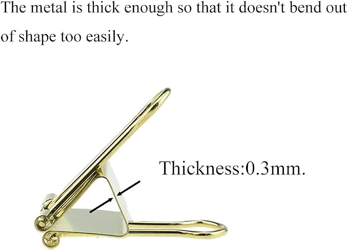 HAHIYO Binder Clips Paper Clamps Spring Steel Sturdy Small 0.75 inches Width - Image 3
