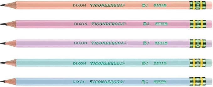 Ticonderoga Wooden Pencils, Pre-Sharpened, 2 HB Soft, Pastel Colors - Image 3