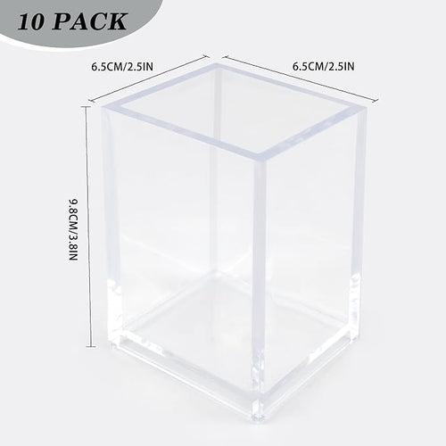 10 Pack Clear Acrylic Pen Holders - Image 2