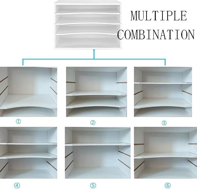 EMERIT Paper Organzier Wood Desktop Organizer Storage Letter Tray File Sorter - Image 3