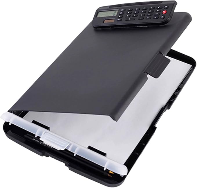 Clipboard with File Case and Calculator Portable Document Organiser Water by Unknown