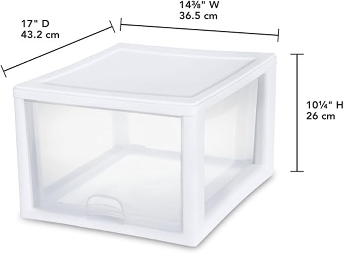 Sterilite 8-Pack 27 Quart Stacking Drawer, Accessories, Craft Supplies - Image 3