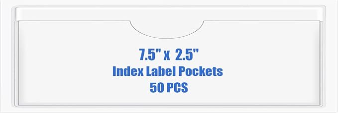 Origin-Joy 50 PCS Self-Adhesive Index Label Pockets by Origin-Joy
