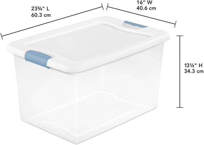 Sterilite 12 Pack Latching Box, Under Bed Storage Bins - Image 2