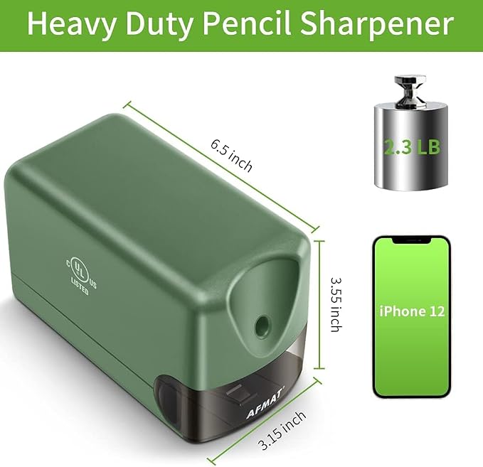 AFMAT 4 Pack Electric Pencil Sharpener, Heavy Duty Pencil Sharpener - Image 5