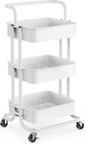 Pipishell 3 Tier Rolling Cart, Metal Utility Cart by Pipishell