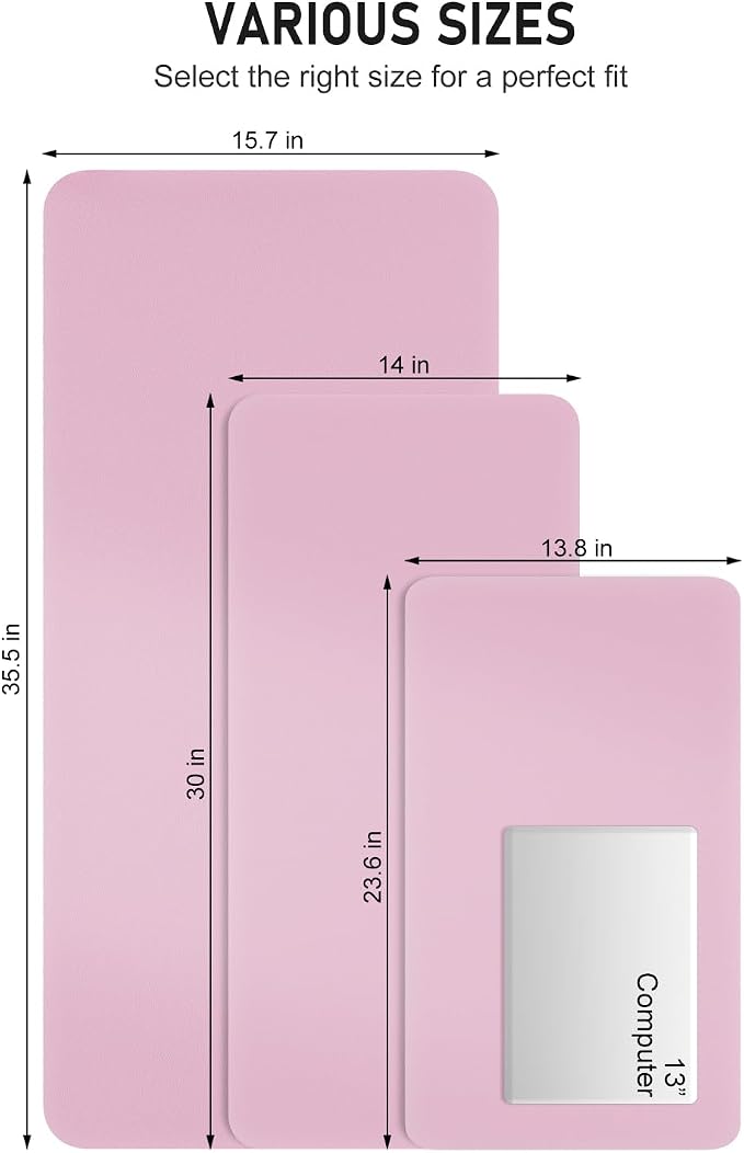 Desk Pad, 23.6" x 13.8" PU Leather Non-Slip Desk Mat Large Mouse Pad - Image 6