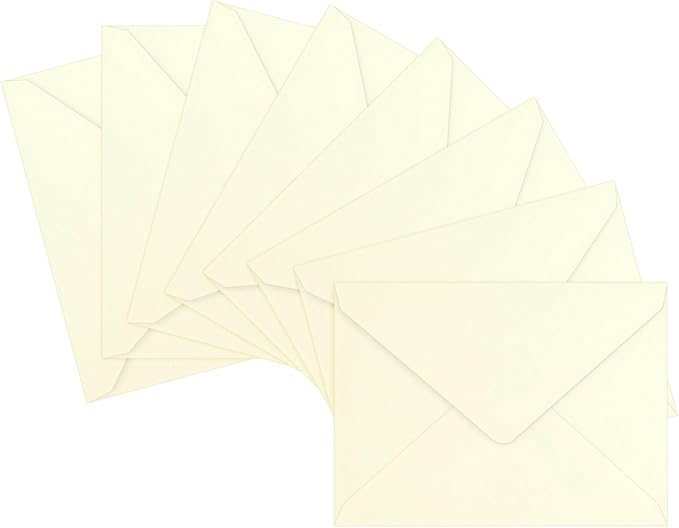 50 Pack A7 Envelopes, Ivory Greeting Card Envelopes, 5.24 x 7.24 inches by LIKAJON