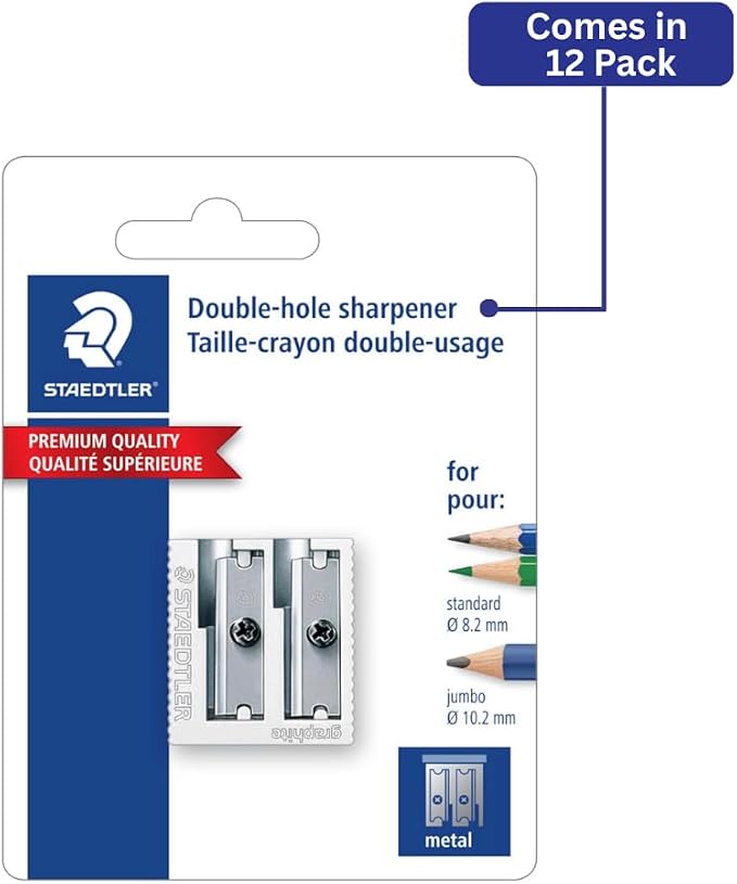 STAEDTLER Metal Double-Hole Pencil Sharpener - Image 2