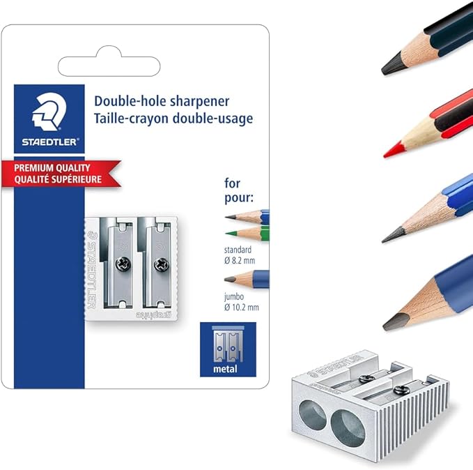 STAEDTLER 6-Pack Metal Double-Hole Pencil Sharpener - Image 5