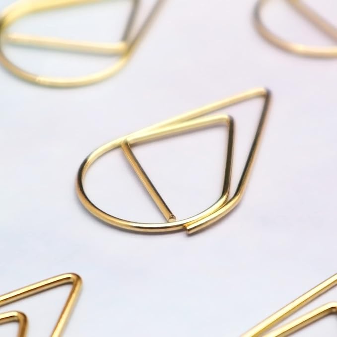 DEEDYGO 250 PCS Gold Paper Clips, Teardrop Paperclips, 1 Inch | Cute, Stainless - Image 4
