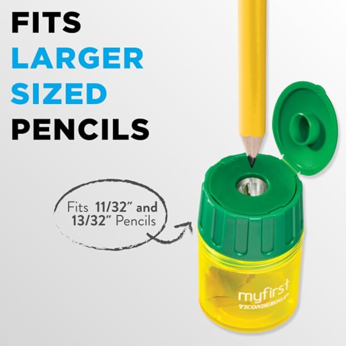 Ticonderoga My First Pencil Sharpener, 1 Hole, Large Barrel - Image 9