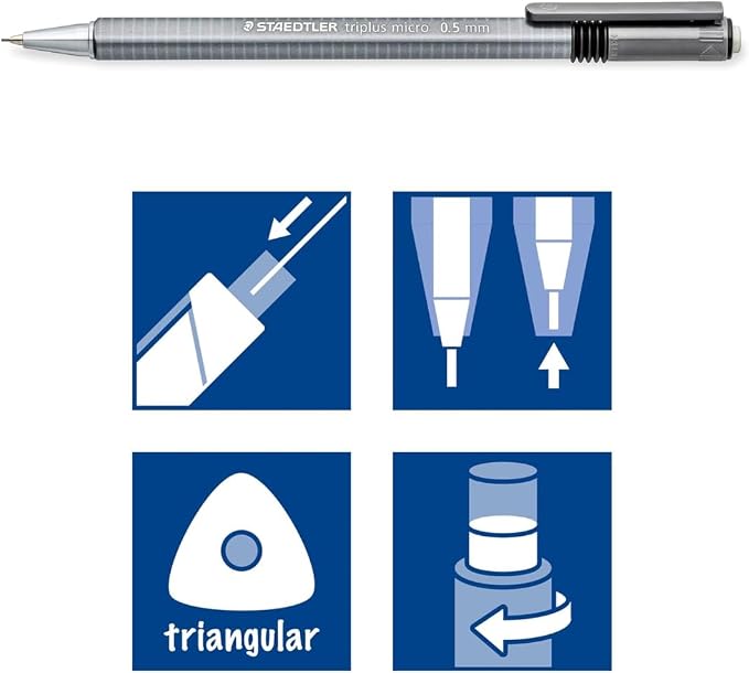 STAEDTLER Triplus Micro Mechanical Pencils 12 Pack 0.5mm lead, Retractable - Image 5