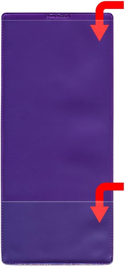 StoreSMART - Metallic Purple Plastic Policy Holders - 25 Pack - INS30-MP-25 - Image 3