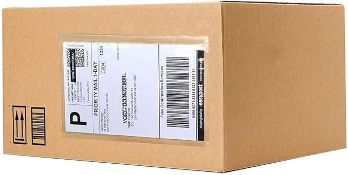 SJPACK 6" x 9" Packing List Envelopes, 500 Packs Clear Self Adhesive Shipping by SJPACK