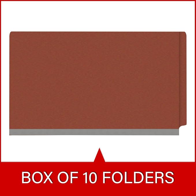 Ecom Folders End Tab Pressboard Classification Folders | Legal Size 25 Pt Stock - Image 6