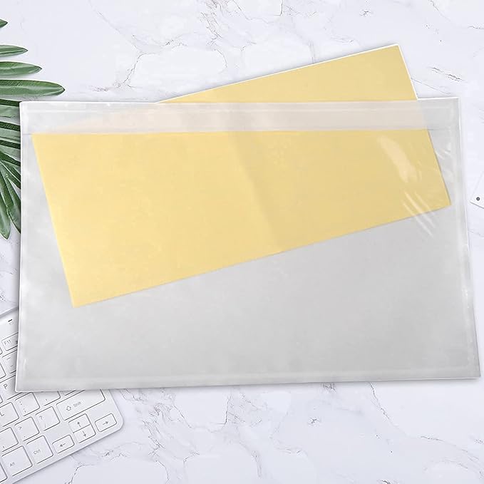 LabelMore 6" x 9" Clear Adhesive Packing List Envelopes Pouch - Image 6