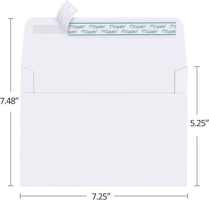 Eupako 5x7 Envelopes Self Seal 100 Pack, Kraft Paper Envelope - Image 2