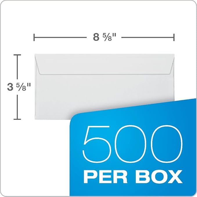 Quality Park #8 5/8 Double-Window Security Envelopes, Self-Sealing, Tamper - Image 9