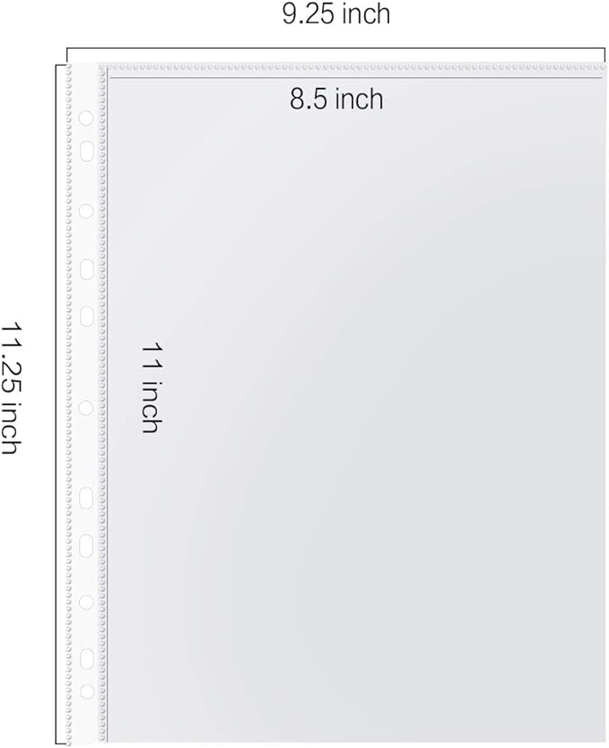 Sheet Protectors, PANDRI 300 Pack Clear Heavy Duty Plastic Page Protectors - Image 2
