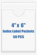 Origin-Joy 50 PCS Self-Adhesive Index Label Pockets by Origin-Joy