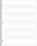 3-Hole Lined Refill Paper, Letter Size Punched Ruled Filler, 100 Sheets / 200 by Yaridar