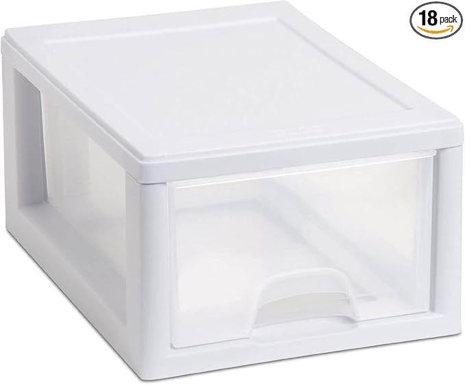 Sterilite 18-Pack 6 Quart Stacking Drawer, Accessories, Craft Supplies by Sterilite