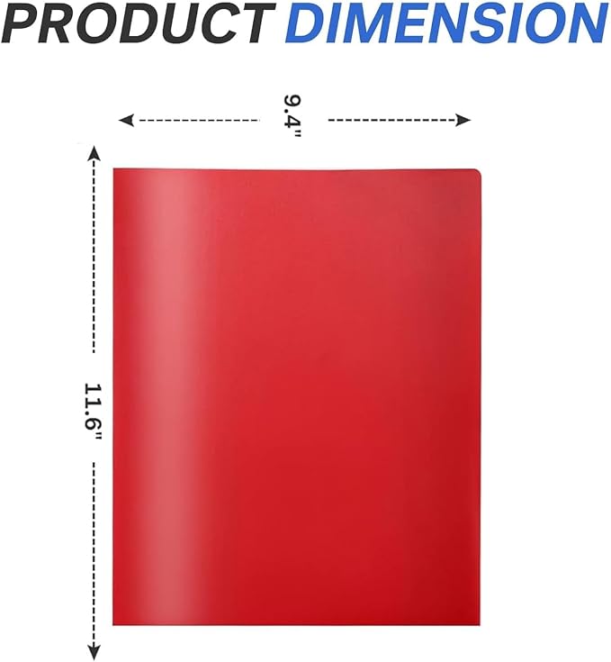 Sooez 14 Pack Folders with Pockets, Pocket Folders with Extra Labels, Plastic - Image 5