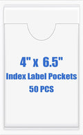 Origin-Joy 50 PCS Self-Adhesive Index Label Pockets by Origin-Joy