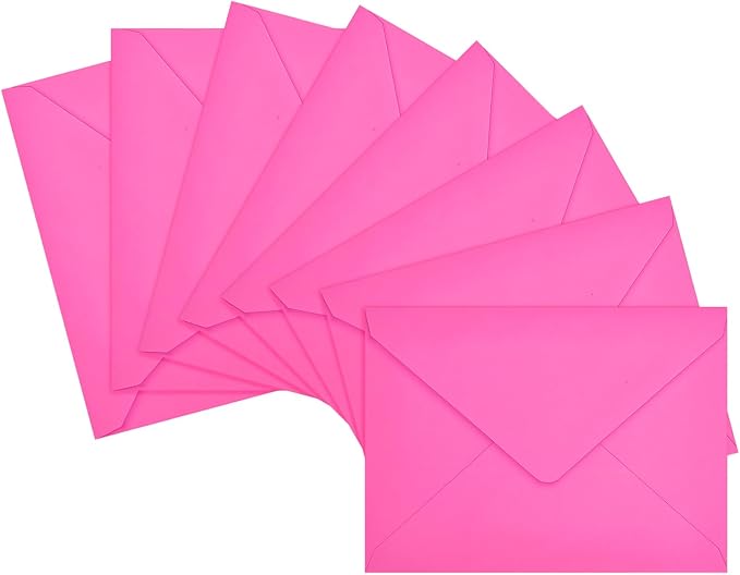 50 Pack A7 Envelopes, Rose Greeting Card Envelopes Self Seal, 5.24 x 7.24 in by LIKAJON